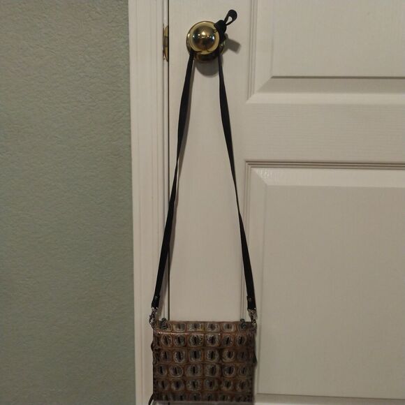 Lonestead Range Genuine Embossed Leather Cowhide Western Crossbody Bag Purse - Picture 5 of 16